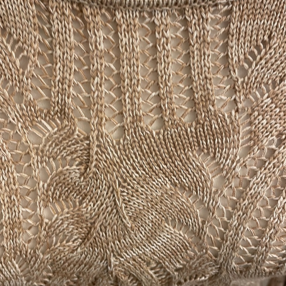 Inc Open Weave With Lace Bottom Top - image 2